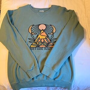 Nature Back Women's Sage Green Graphic Sweatshirt